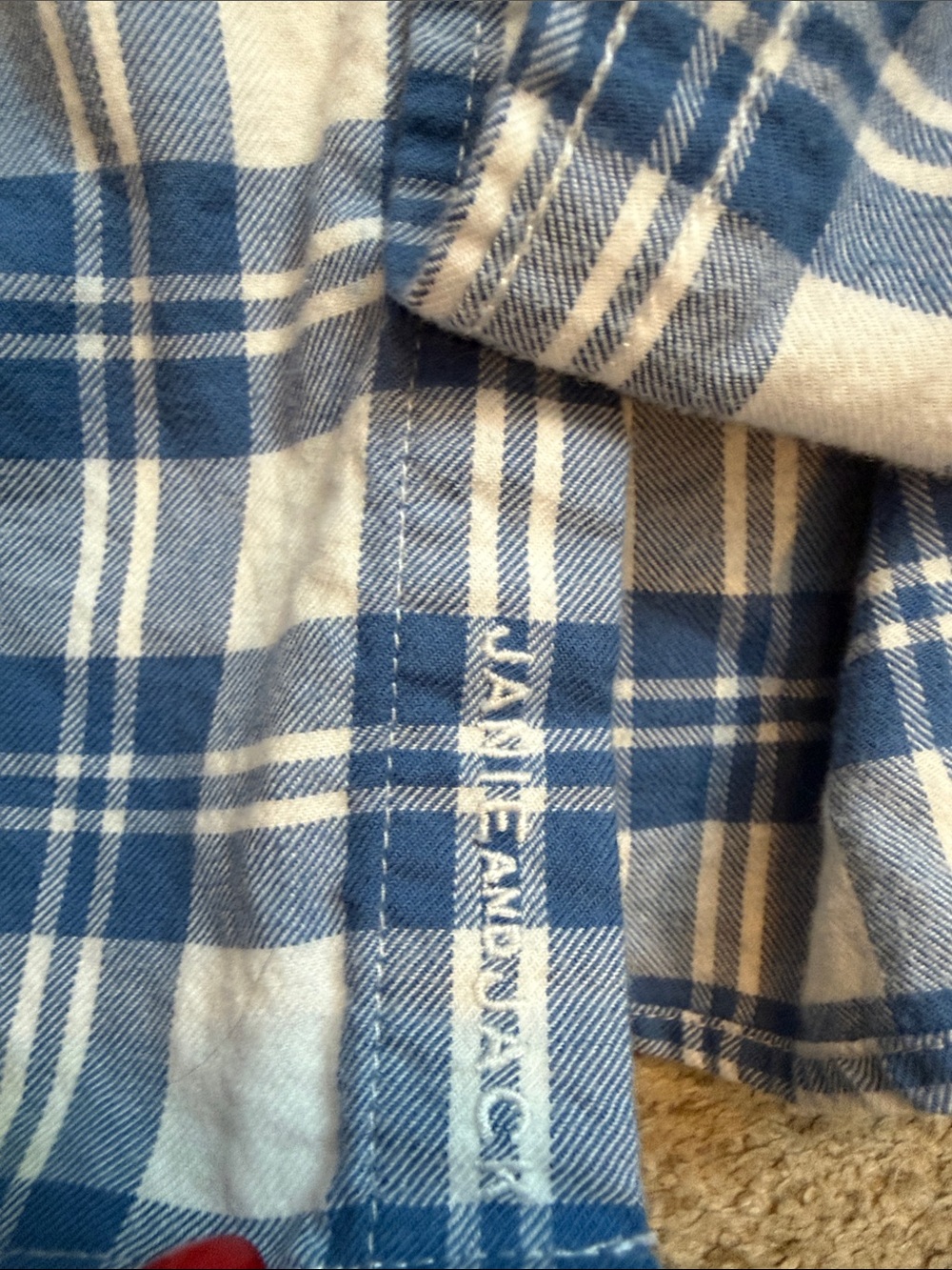 Janie & Jack Plaid Flannel Shirt, 10 - Picture 5 of 9